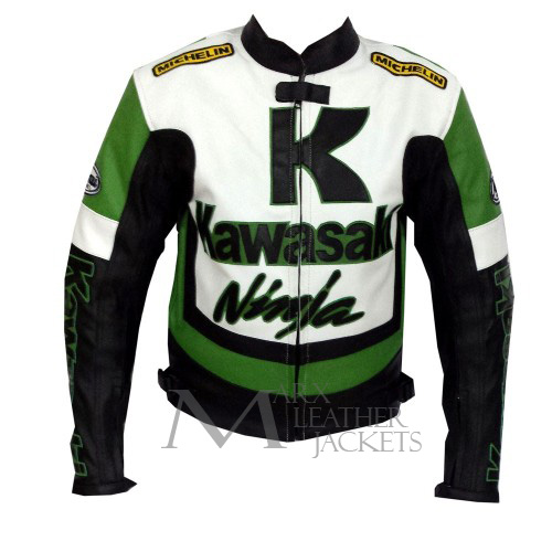 Kawasaki Ninja Motorcycle Racing Leather Jacket