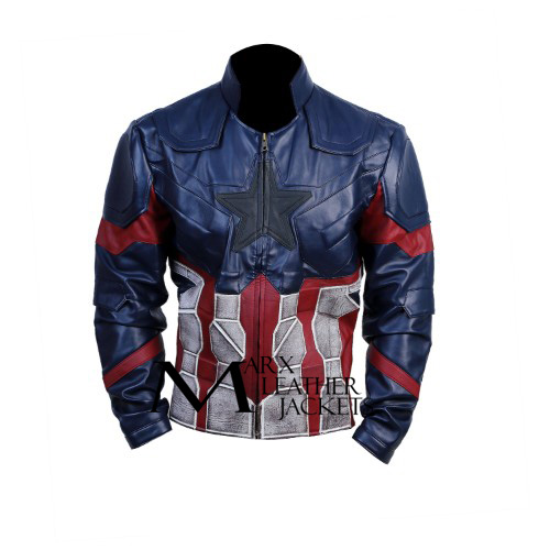 Captain America Infinity War Leather Jacket Waxed
