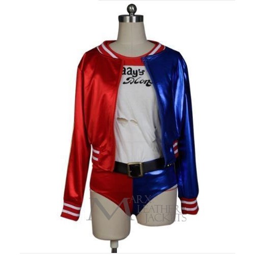 Suicide Squad Harley Quinn Royal Blue Jacket Costume