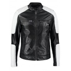 Marx Black White Leather Jacket