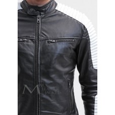Marx Black White Leather Jacket