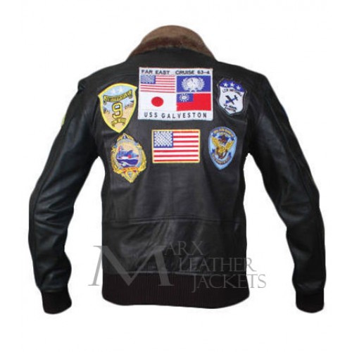 Top Gun Tom Cruise (Maverick) Bomber Flight Jacket With Patches