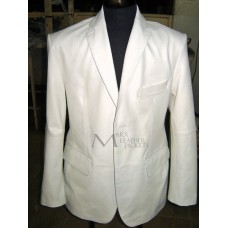 Marx Royale White Leather Blazer