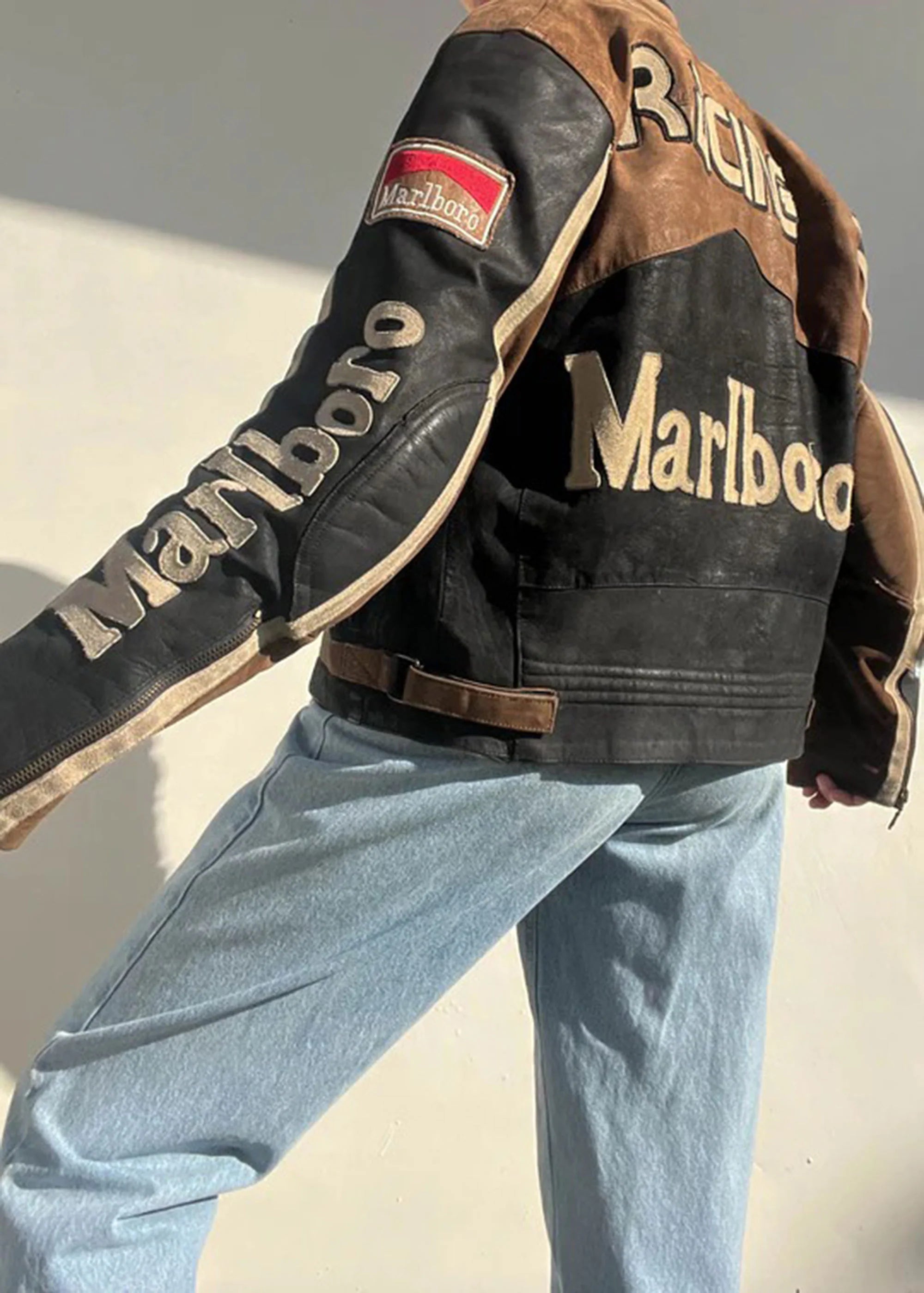 Marlboro Racing 1990s Motorcycle Leather Jacket