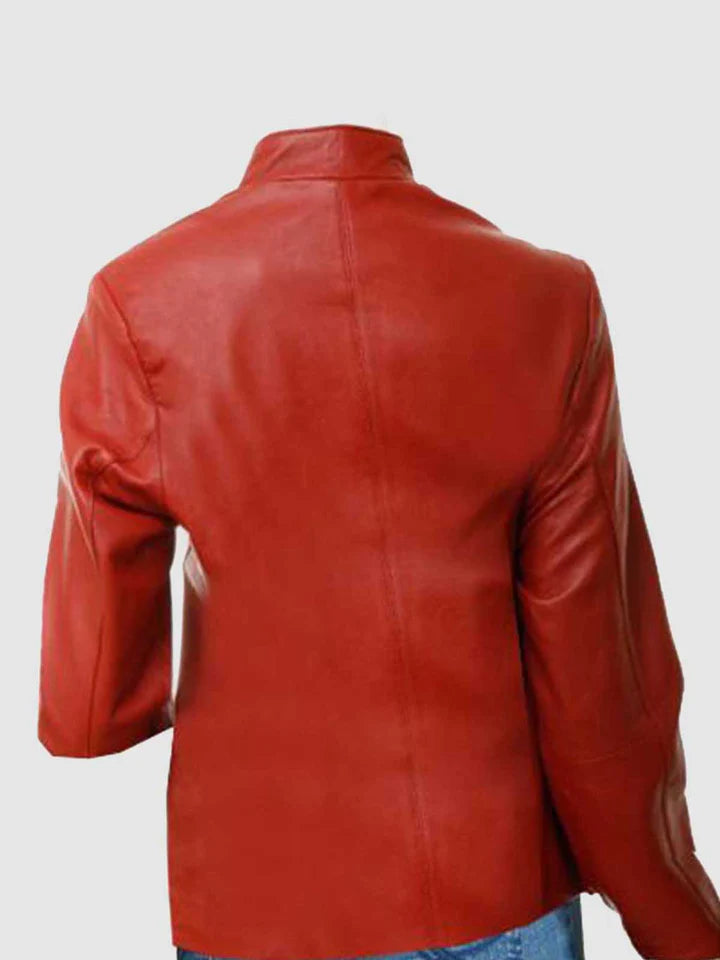 Classic Red Leather Jacket