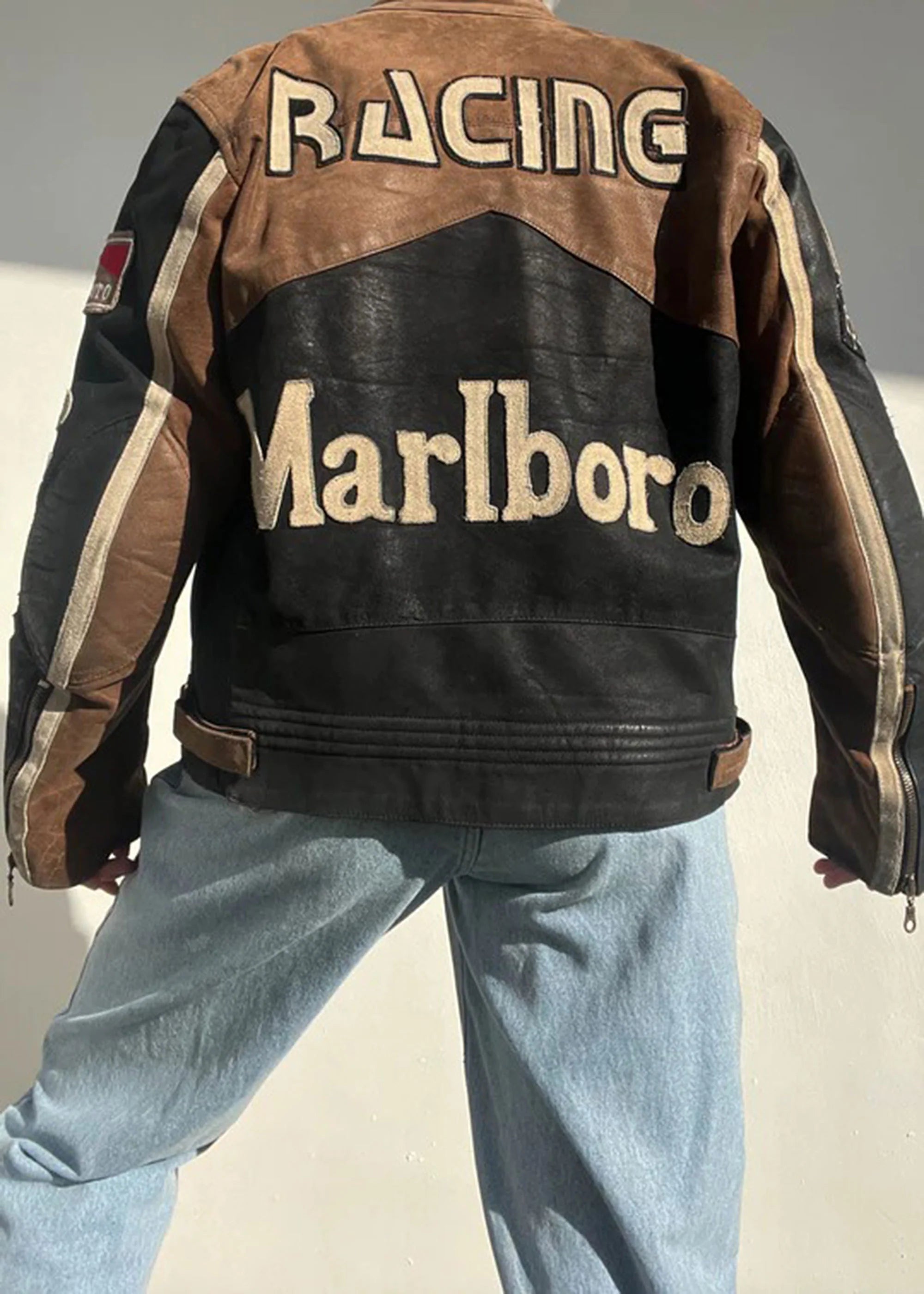 Marlboro Racing 1990s Motorcycle Leather Jacket