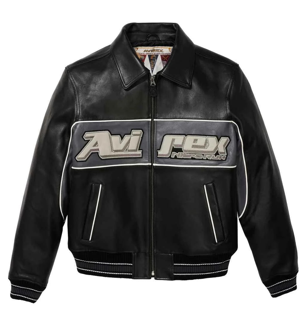 Avirex Leather Jacket Black