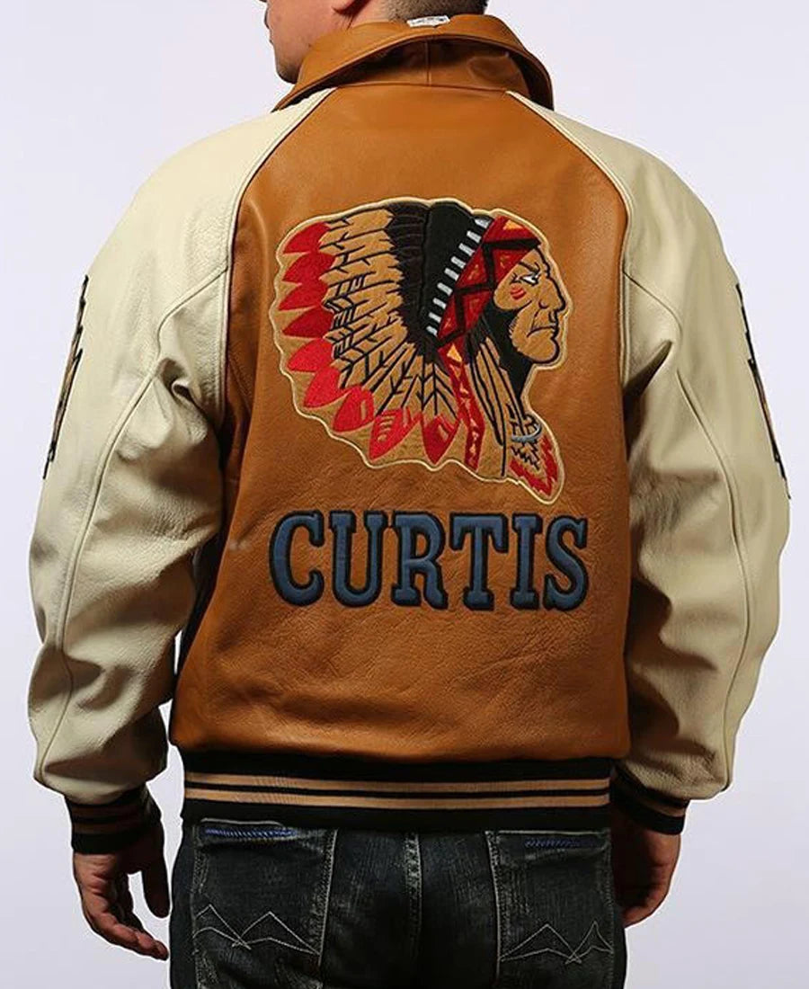 Big Chief Curtis Letterman Leather Varsity Jacket