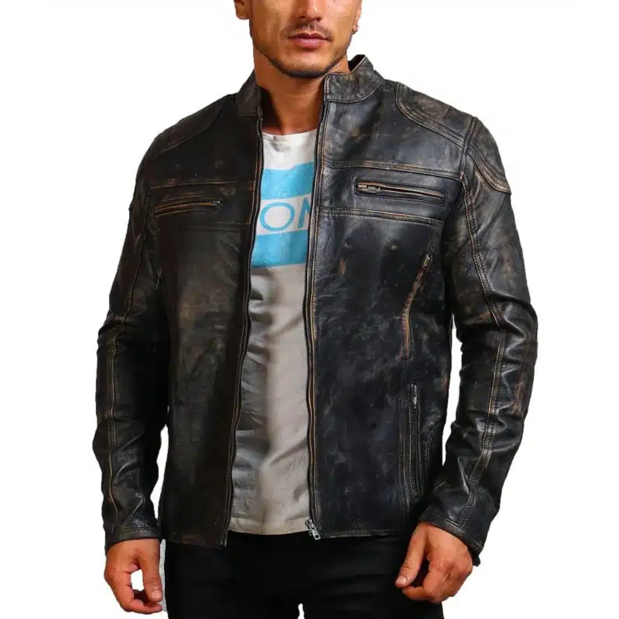 Men Balck Leather Jacket