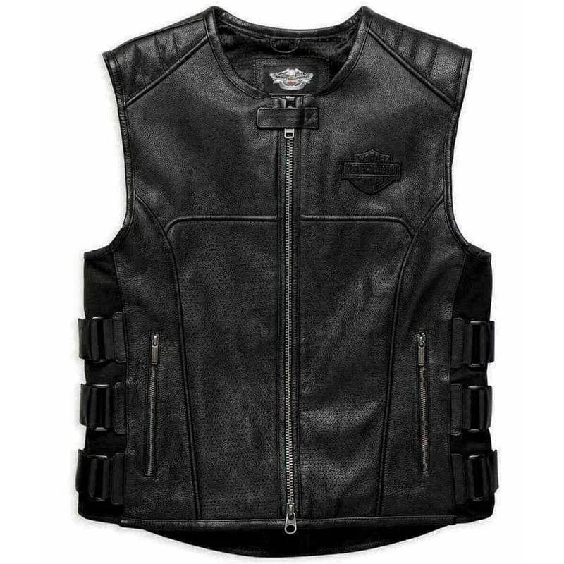 Harley Davidson Black Leather Vest