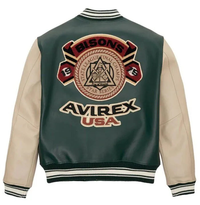 Avirex Bisons Varsity Jacket with Hood