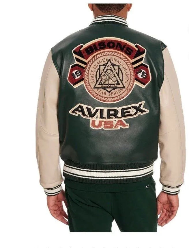 Avirex Bisons Varsity Jacket with Hood