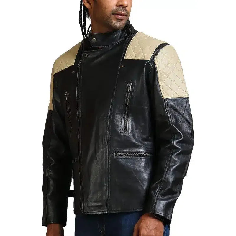 Men Black Brando Fashion Leather Jacket