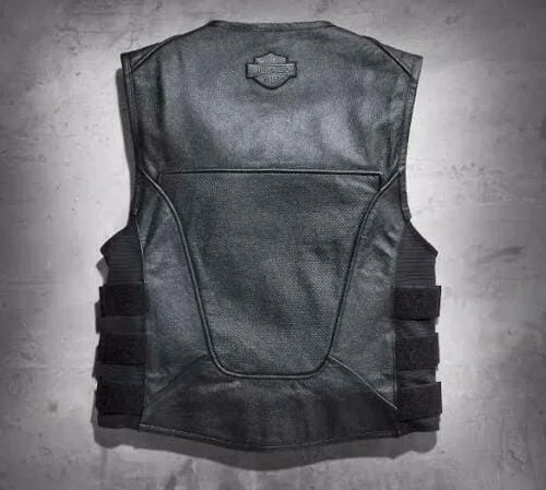 Harley Davidson Black Leather Vest