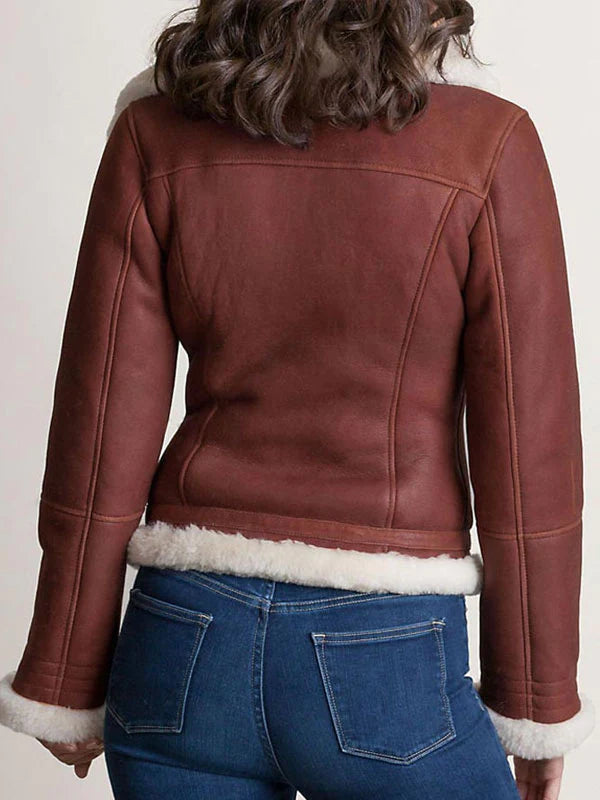 Madeline Shearling Sheepskin Leather Jacket