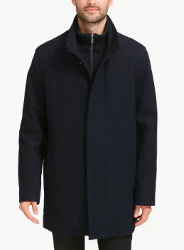 Men’s Classic Premium Navy Blue Wool Over Coat