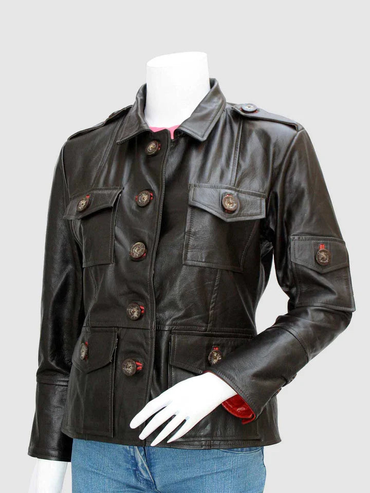 DARK BROWN LEATHER JACKET