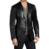 Men Leather Blazer Slim fit Coat Designer Jacket