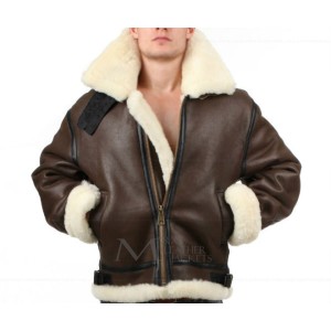 Marx Shearling Bomber Brown Leather jacket